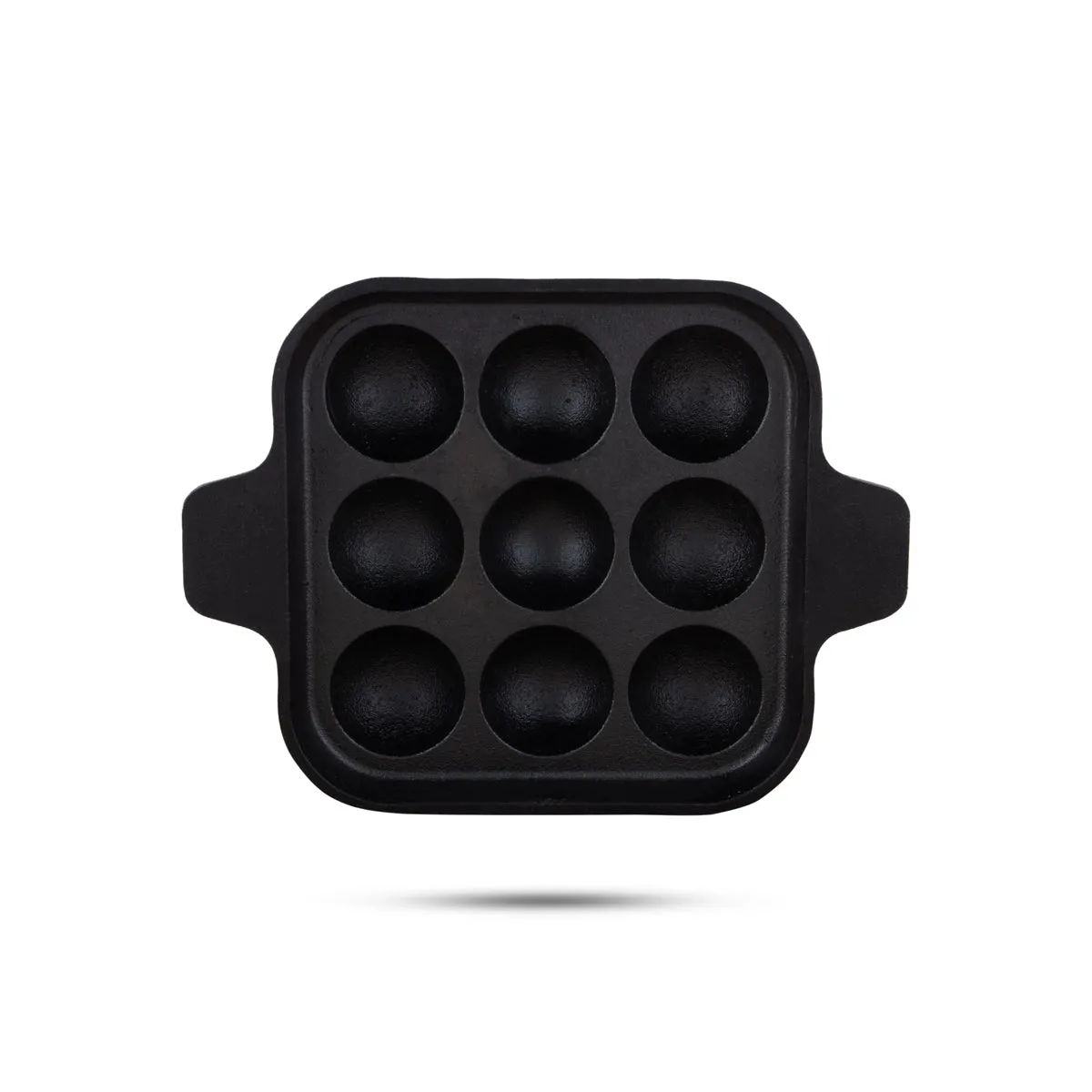 Paniyaram Pan - 7 Inches | Square Shape Cast Iron Pan/ Unniyappam Pan for Home/ 1.495 Kgs Approx