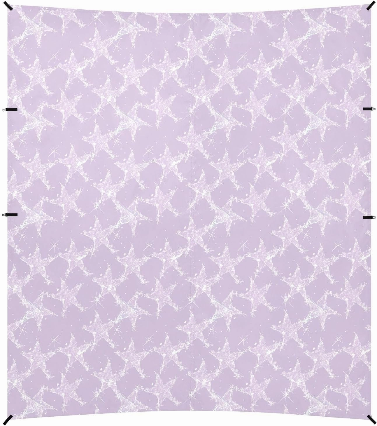 Pastel Purple Stars Stable Beach Tent UPF50  Easy Setup Outdoor Sun Shade Includes Sand Shovel, Sandbags, Stability Poles for Family Trips, Picnics & Camping