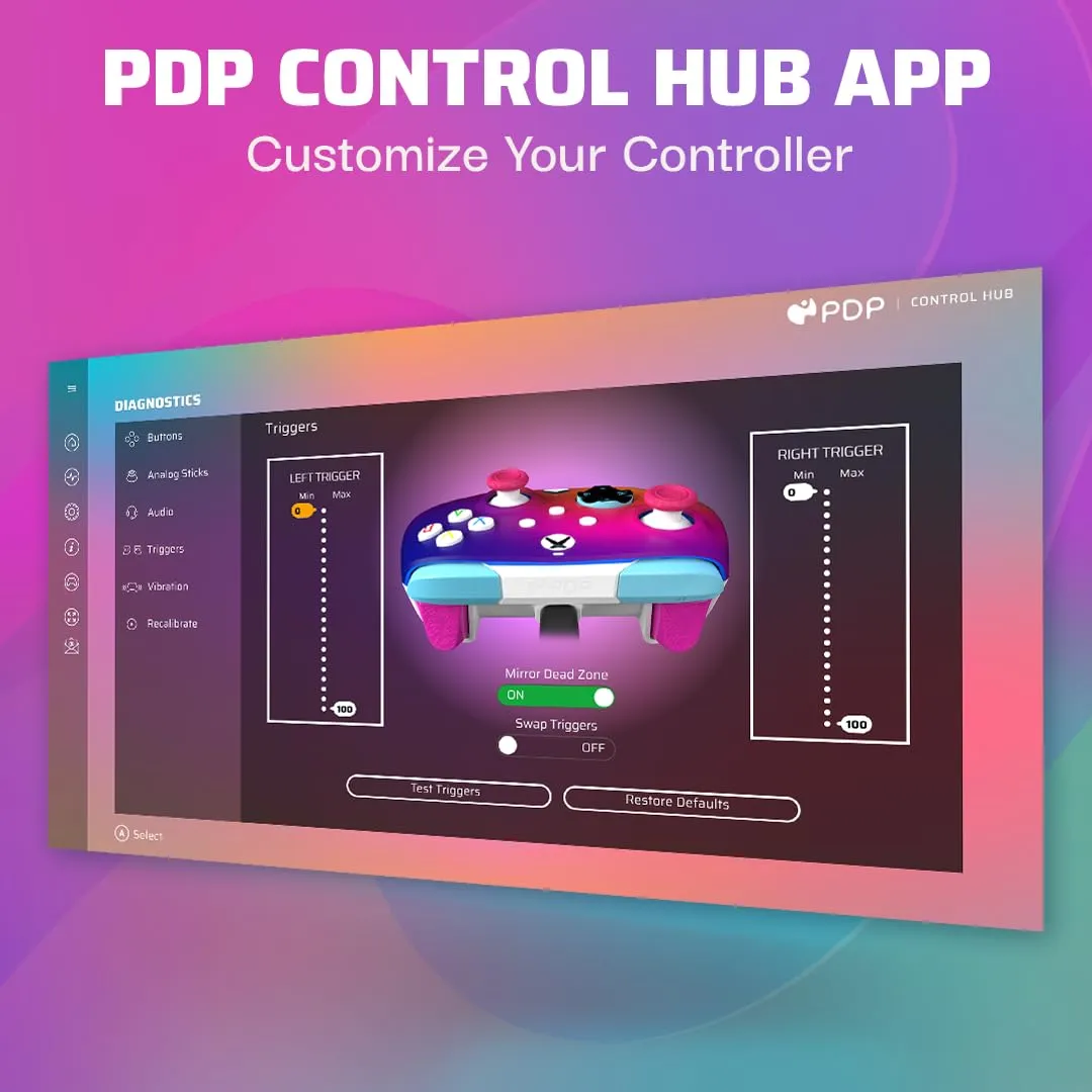 PDP Gaming REMATCH Enhanced Wired Gaming Controller: Licensed Xbox Series X|S Gamepad, Xbox One, Windows PC, Mappable Back Buttons, Customizable, Audio Control, Companion App: Pink Australian Opal