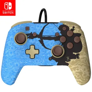 PDP REMATCH Enhanced Wired Power Nintendo Switch Pro Controller, Officially Licensed Switch Lite/OLED Compatible Gamepad, Customizable Programmable Buttons, Legend of Zelda BoTW Ancient Arrow