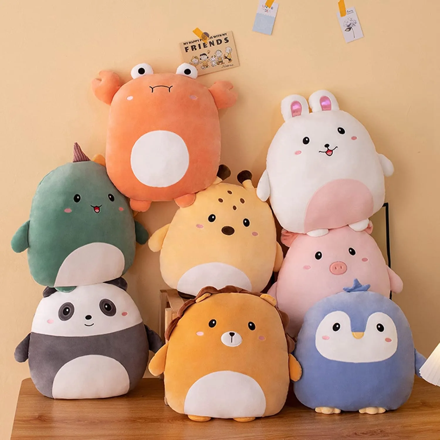 Penguin Plush Pillow, 16 inch Penguin Stuffed Animal Toy Soft Penguin Plushies Throw Pillow Toys Gifts for Room Decor Kids Birthday Valentine