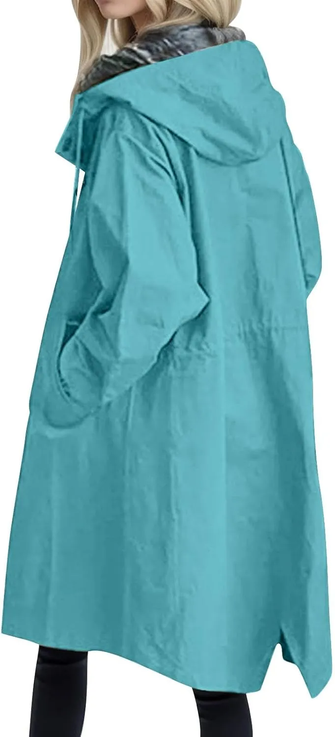 PeQAQ Women's Trench Coat Long Double-Breasted Fall Fashion Windbreaker Jackets 2023 Classic Lapel Slim Overcoat Outerwear