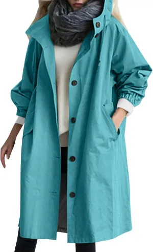 PeQAQ Women's Trench Coat Long Double-Breasted Fall Fashion Windbreaker Jackets 2023 Classic Lapel Slim Overcoat Outerwear