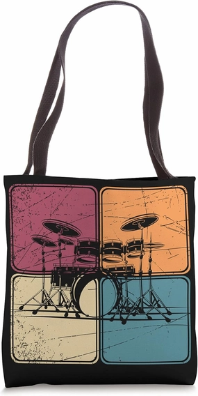 Percussion Musical Instrument Drummer Pop Art Drum Set Drums Tote Bag