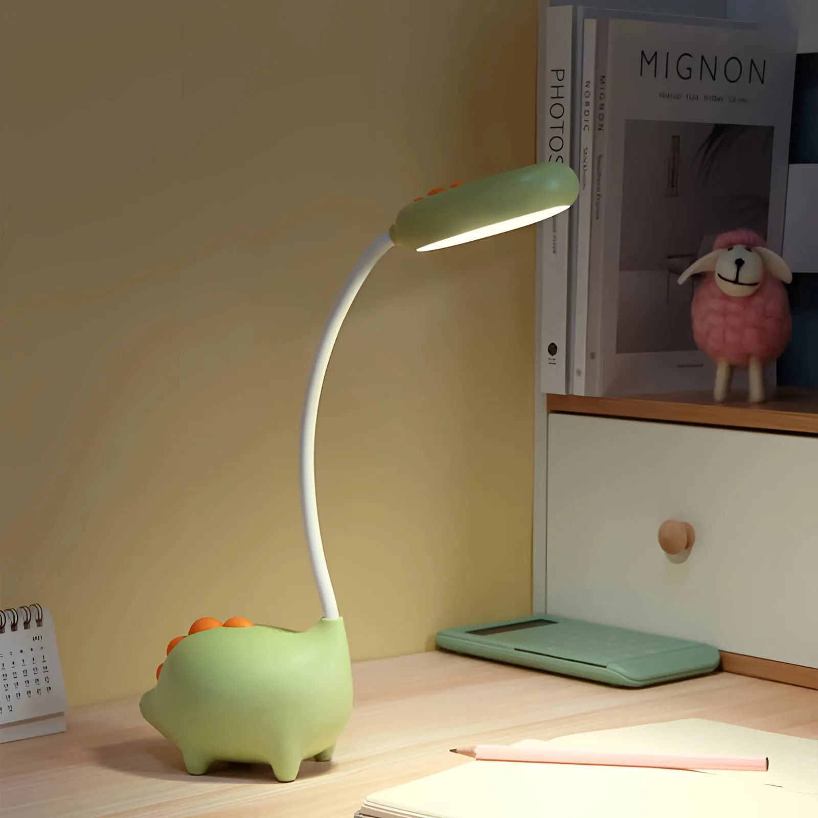 Pig-Shaped LED Lamp: Flexible, USB Rechargeable, Cute Night Light