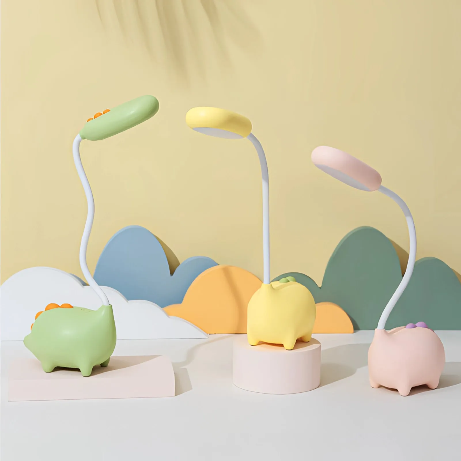 Pig-Shaped LED Lamp: Flexible, USB Rechargeable, Cute Night Light