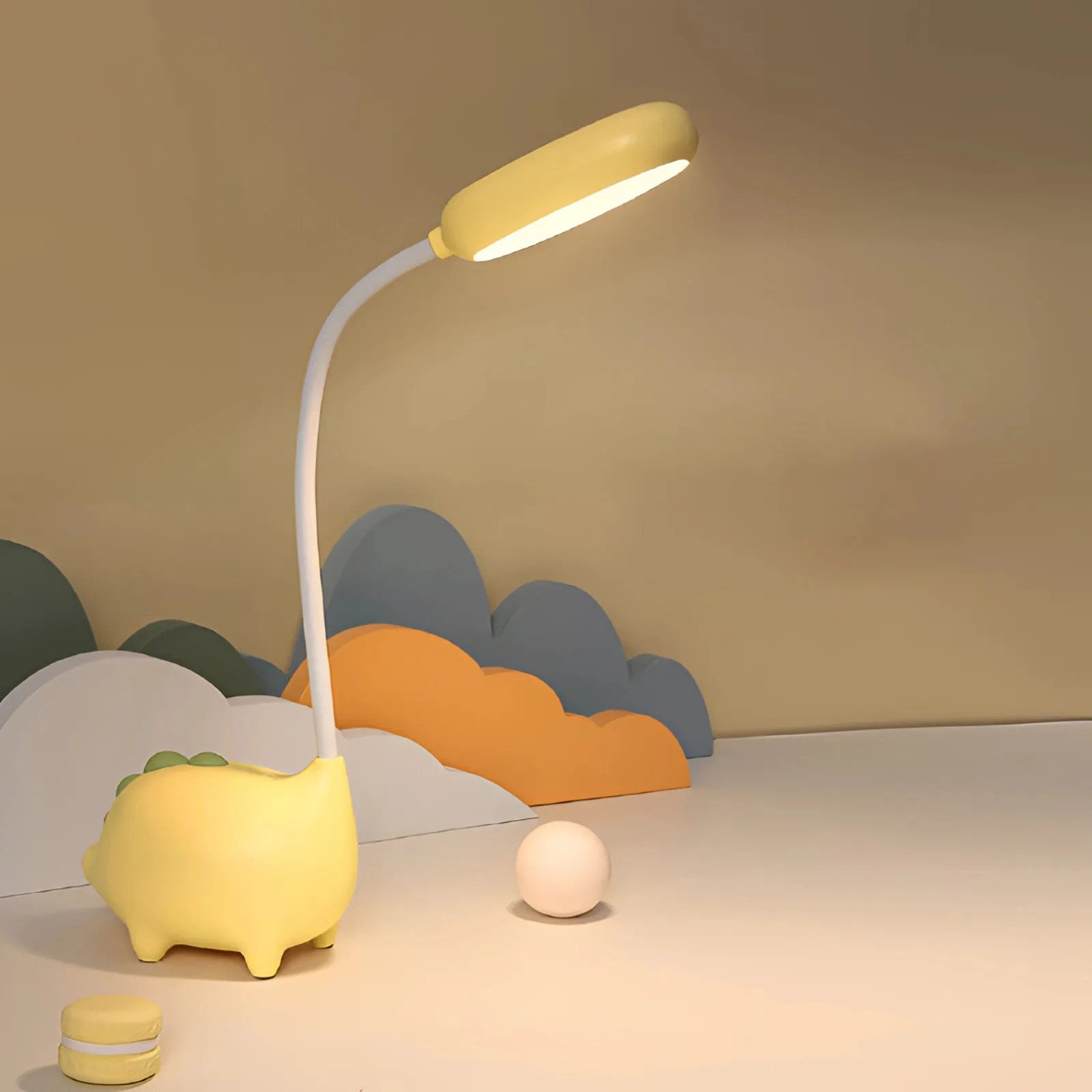 Pig-Shaped LED Lamp: Flexible, USB Rechargeable, Cute Night Light