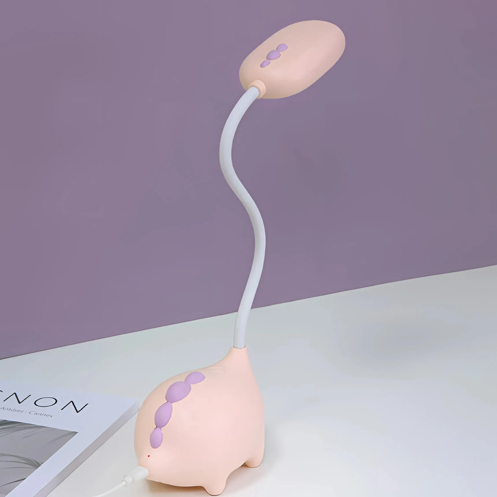 Pig-Shaped LED Lamp: Flexible, USB Rechargeable, Cute Night Light