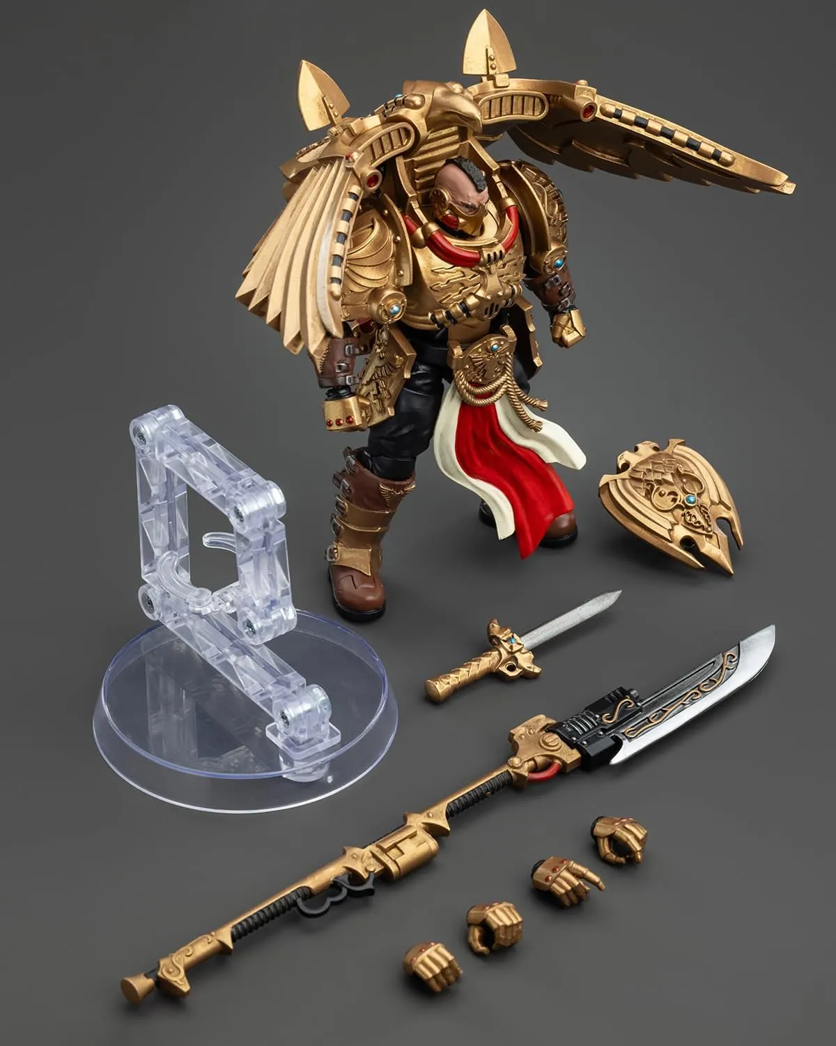 Pipigirl JoyToy Warhammer 40K Genuine License 1:18 Action Figure, Legio Custodes Custodian Venatari Squad Venatari with Venatari Lance, 5.35in Action Figures