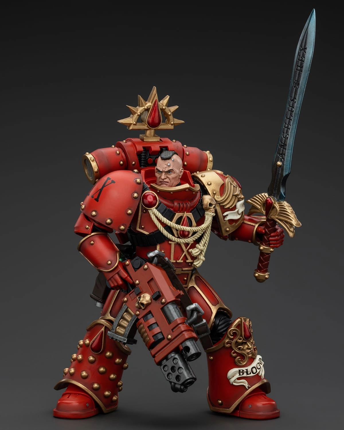 Pipigirl JoyToy Warhammer 40K Genuine License 1:18 Action Figure, Blood Angels Raldoron First Captain of The Blood Angels, Space Marine, 4.80IN Collectible Action Figures Kits