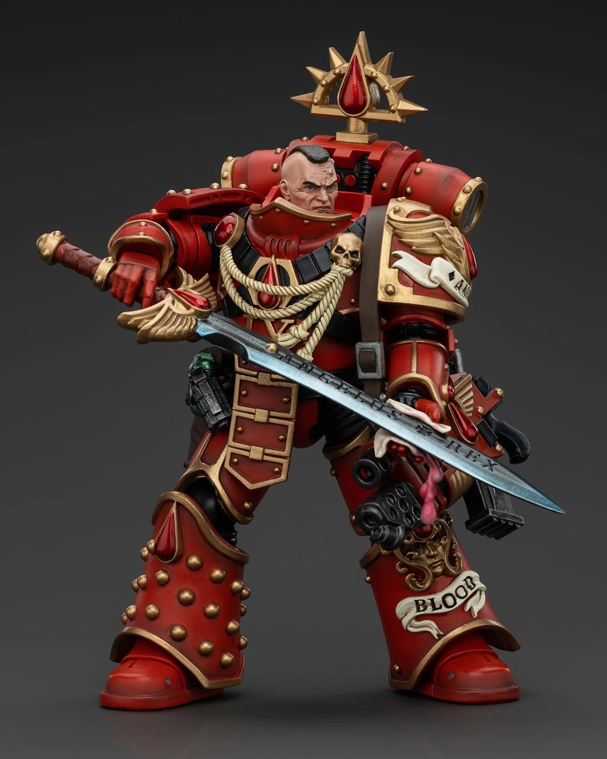 Pipigirl JoyToy Warhammer 40K Genuine License 1:18 Action Figure, Blood Angels Raldoron First Captain of The Blood Angels, Space Marine, 4.80IN Collectible Action Figures Kits