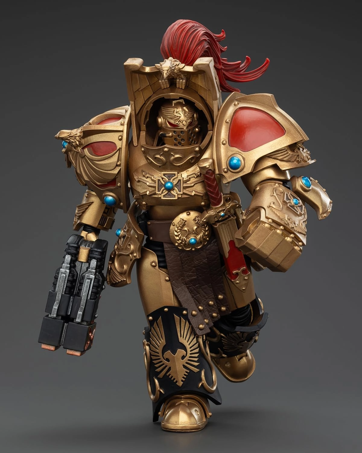 Pipigirl JoyToy Warhammer 40K Genuine License 1:18 Action Figure, Legio Custodes Aquilon Terminator Squad Aquilon with Twin-Linked Adrathic Destructor, 5.35in Action Figures