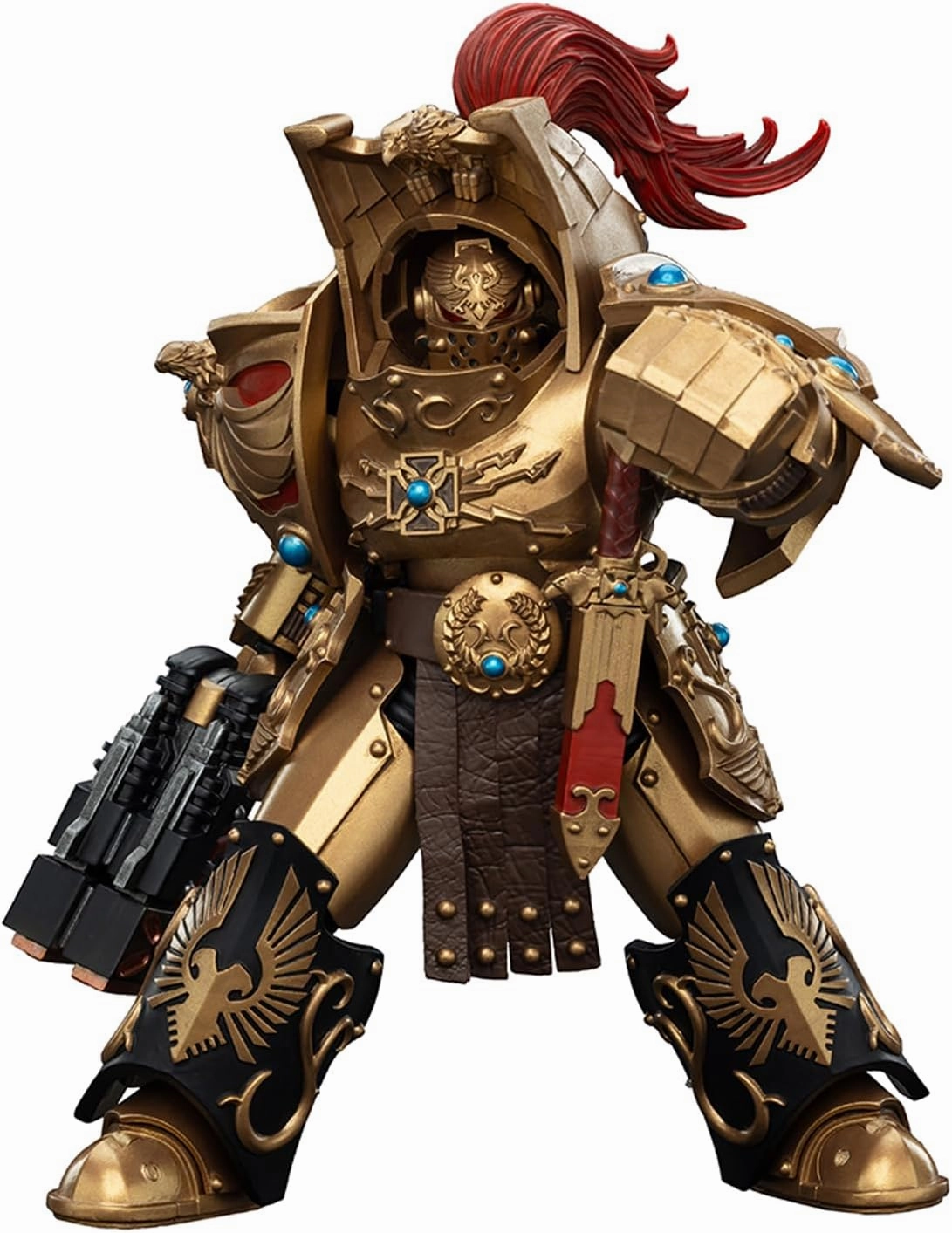 Pipigirl JoyToy Warhammer 40K Genuine License 1:18 Action Figure, Legio Custodes Aquilon Terminator Squad Aquilon with Twin-Linked Adrathic Destructor, 5.35in Action Figures