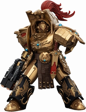 Pipigirl JoyToy Warhammer 40K Genuine License 1:18 Action Figure, Legio Custodes Aquilon Terminator Squad Aquilon with Twin-Linked Adrathic Destructor, 5.35in Action Figures