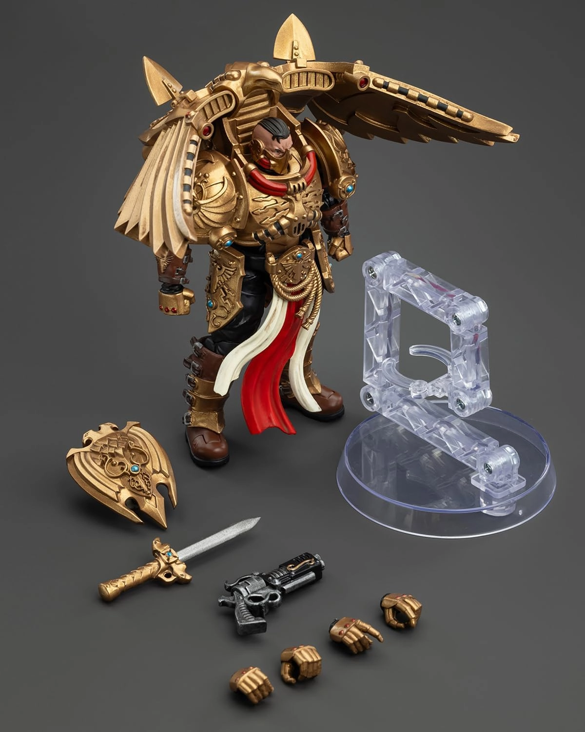 Pipigirl JoyToy Warhammer 40K Genuine License 1:18 Action Figure, Legio Custodes Custodian Venatari Squad Venatari with Kenetic Destroyer 1, 5.35in Action Figures