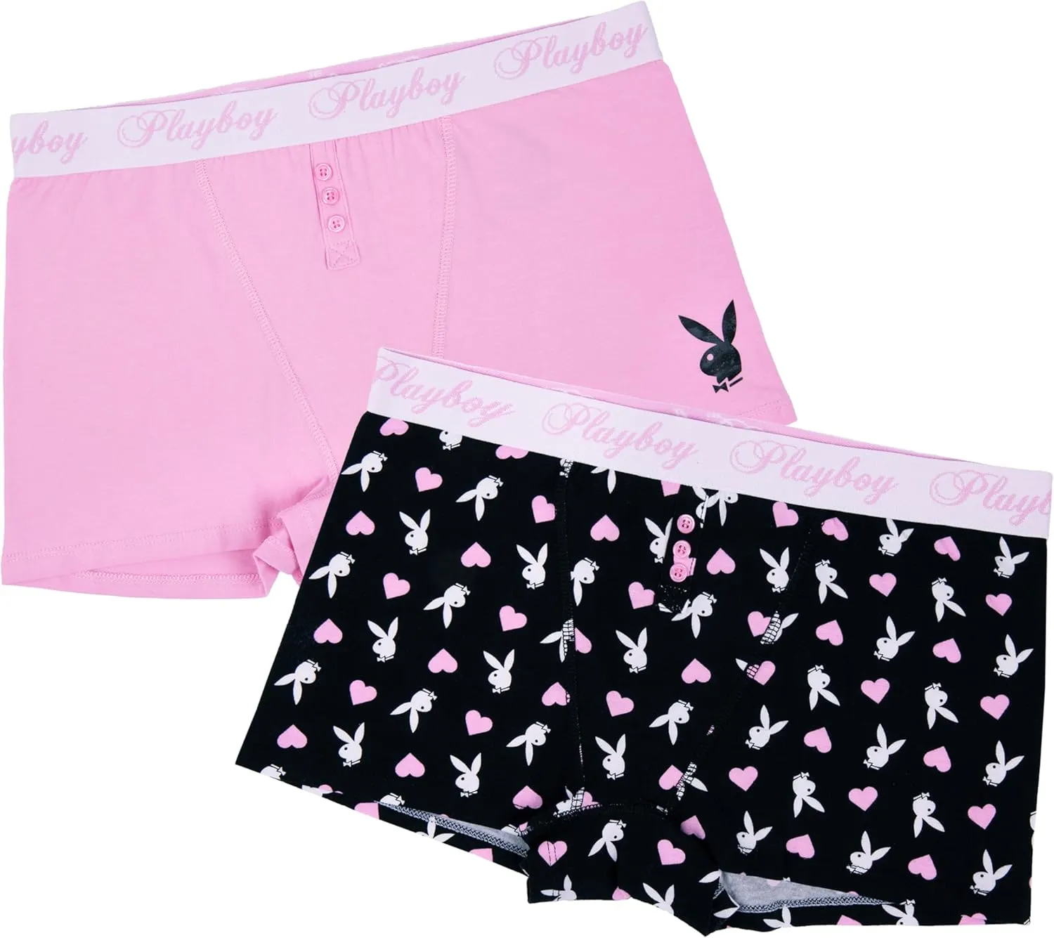 Playboy Women's Juniors Ladies Bunny Print Underwear and Sports Bra Sets in Sizes XXS-XL