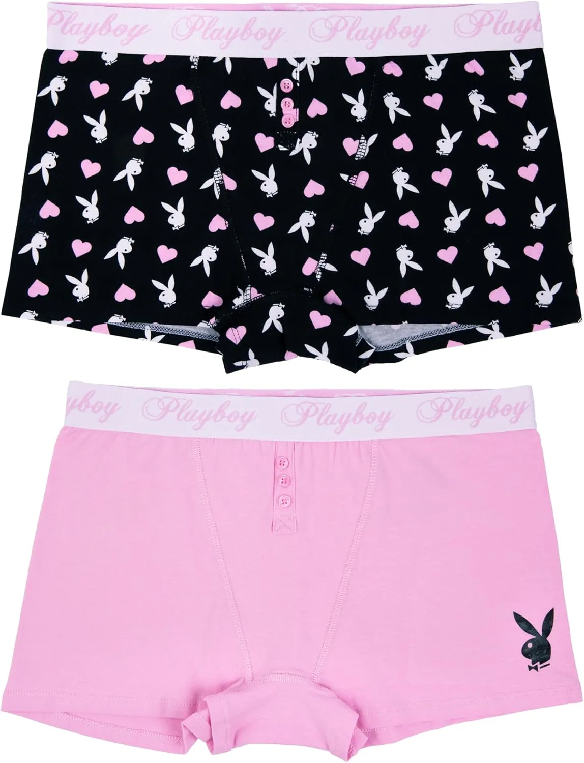 Playboy Women's Juniors Ladies Bunny Print Underwear and Sports Bra Sets in Sizes XXS-XL