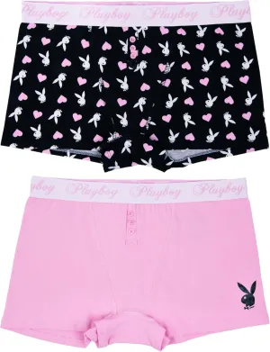 Playboy Women's Juniors Ladies Bunny Print Underwear and Sports Bra Sets in Sizes XXS-XL