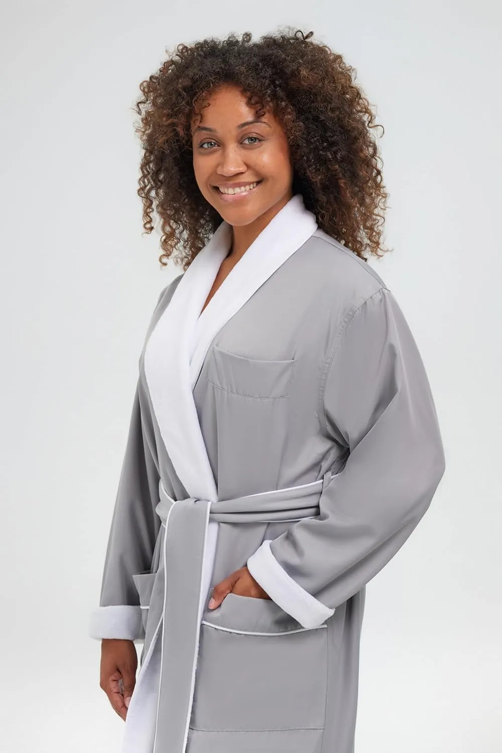 Plush Lined Microfiber Bath Robe for Women or Men - Super Soft, Durable Luxury Spa, Resort & Hotel Bathrobe, Generously Sized