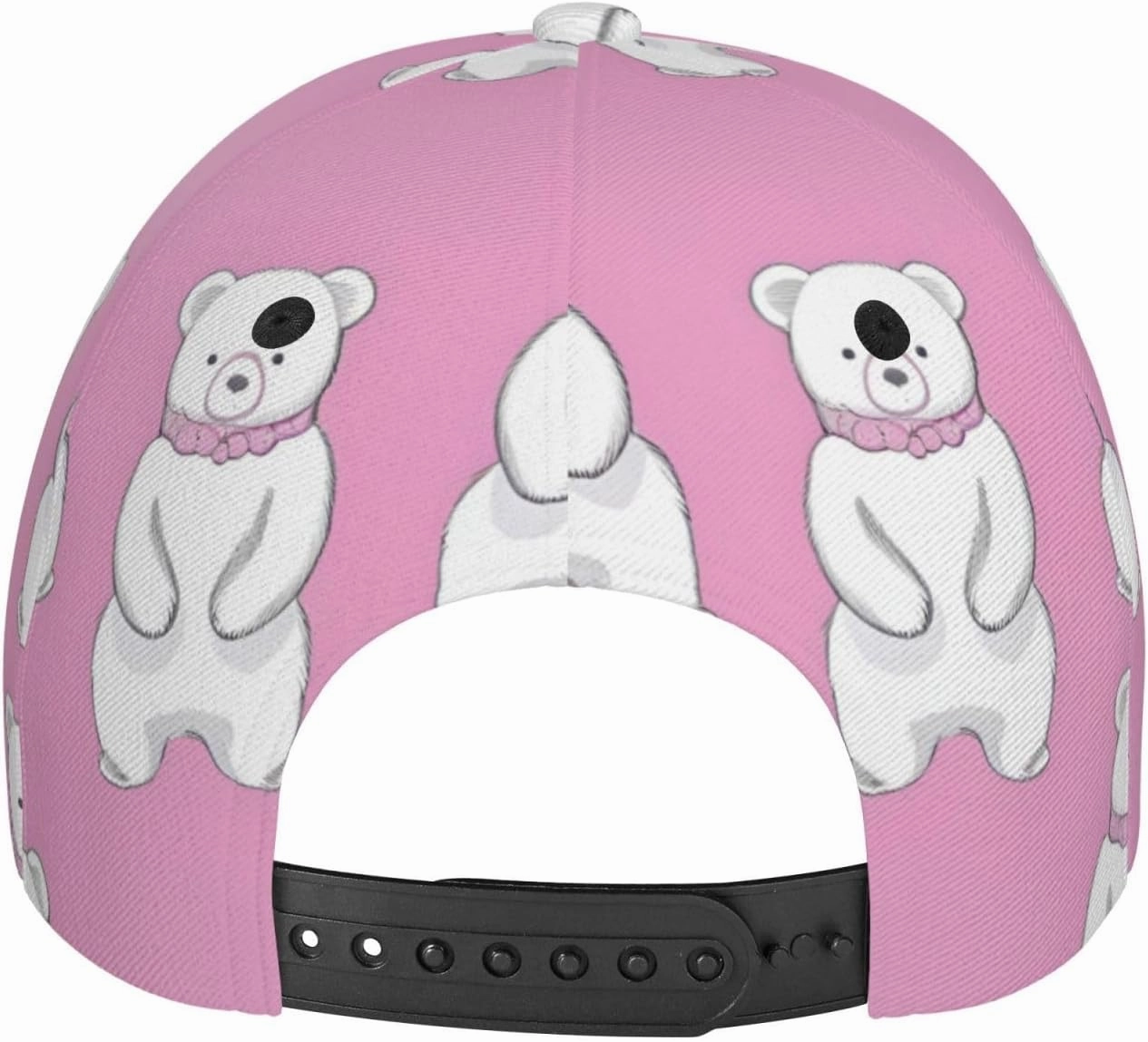 Polar Bear Red Printing Stylish Baseball Cap Adjustable Size for Running Workouts and Outdoor Activities All Seasons