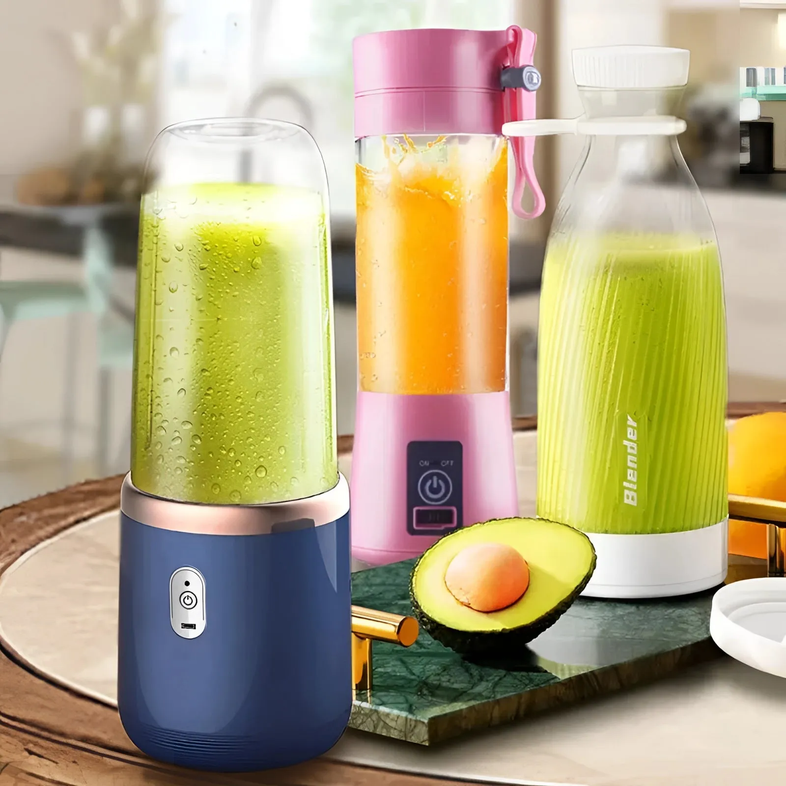 Portable USB Rechargeable Juicer - Travel-Friendly Smoothie Blender