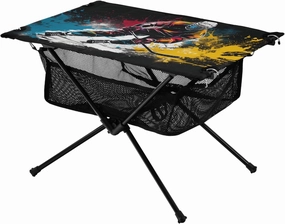 Portable Camping Table Hockey Player Watercolor Outdoor Foldable Camp Tables for Outside, Camping, Hiking, Tailgating