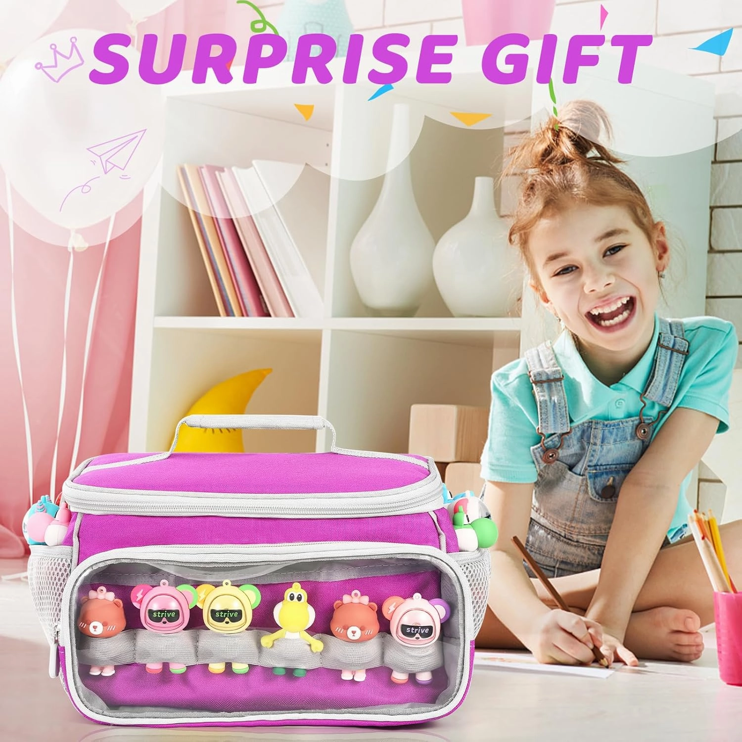 Portable Carrying Case Compatible with Toniebox Starter Set and Tonies Figurines, Storage Musical Toy Carrying Bag for Toniebox Accessories (Purple)