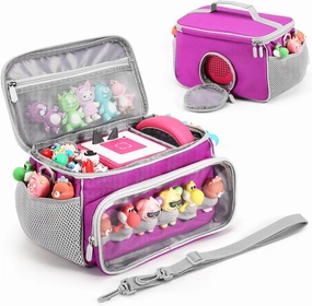 Portable Carrying Case Compatible with Toniebox Starter Set and Tonies Figurines, Storage Musical Toy Carrying Bag for Toniebox Accessories (Purple)