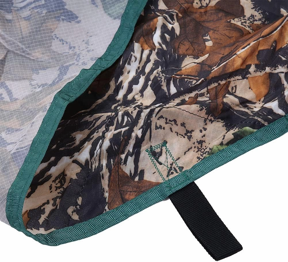 Portable Rainproof Hammock Tent Tarp Shelter, 190T Polyester Taffeta Fabric, Lightweight and to Carry, Reinforced Nylon Webbing, Care, Suitable for Camping (Dead Leaves Camouflage)