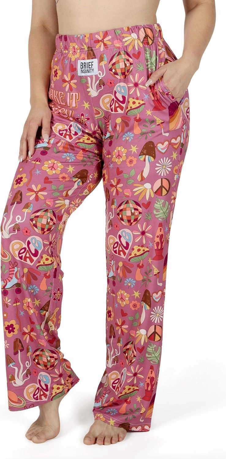 Premium Comfort Lounge Pajama Pants for Men & Women | Fun, Happy, Floral Bottoms - Comfy, Ultra Soft, Lounge Pants (S-XXL)