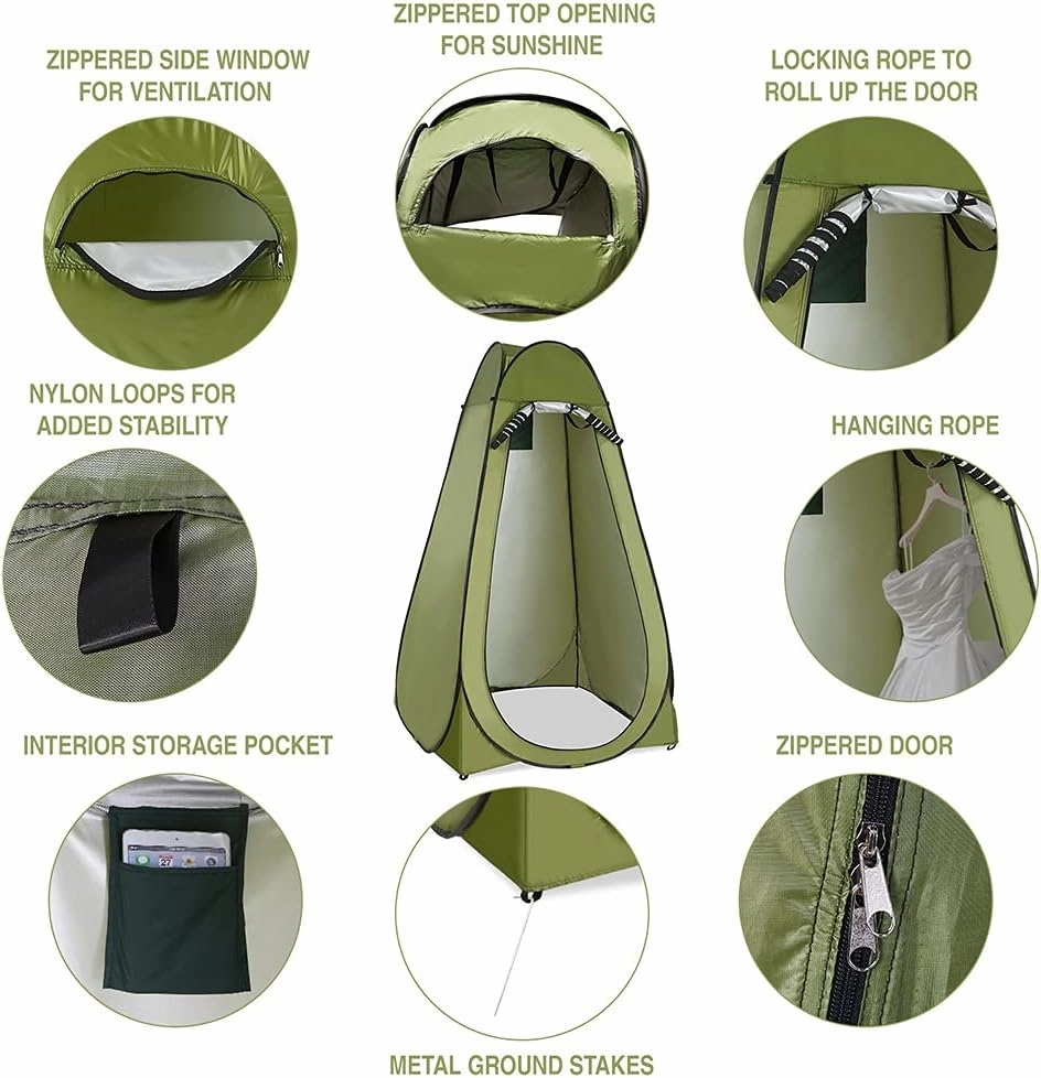Privacy Shelter Tent, Camping Shower Tent Outdoor， Instant Portable Shower Tent Outdoor Toilet Dressing/Changing Room Portable Shelter Tent with Carrying Bag for Camping Hiking Beach Bathroom