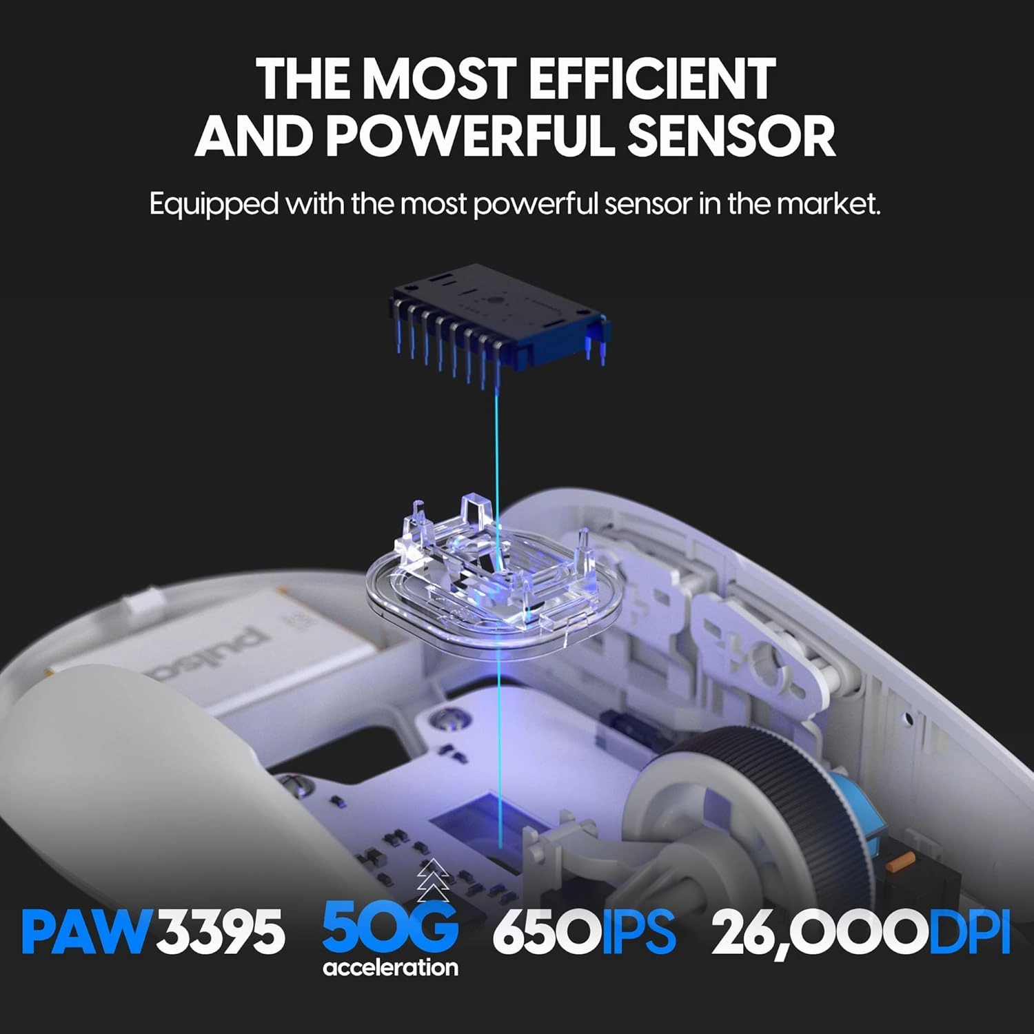Pulsar Gaming Gears X2H Mini Wireless Gaming Mouse, Ultra Lightweight 1.83 oz (52 g), Symmetrical, Optical Switch, 2.4 Ghz 1 ms, 26000 DPI, PAW3395 Sensor (Mini, Wireless, White)