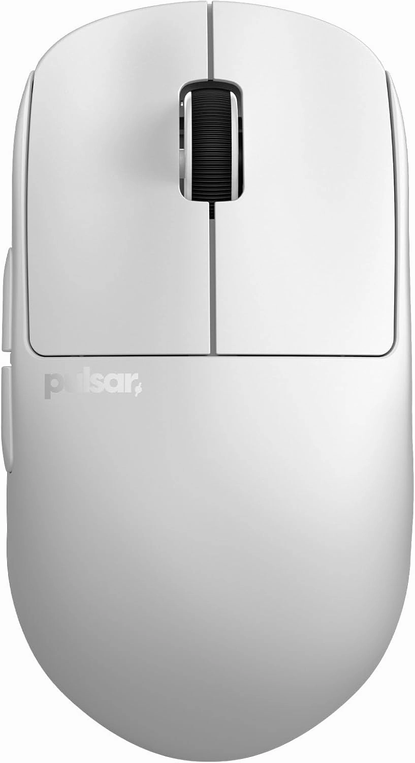 Pulsar Gaming Gears X2H Mini Wireless Gaming Mouse, Ultra Lightweight 1.83 oz (52 g), Symmetrical, Optical Switch, 2.4 Ghz 1 ms, 26000 DPI, PAW3395 Sensor (Mini, Wireless, White)