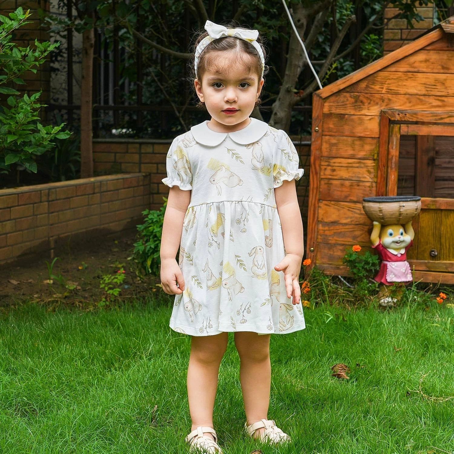 pureborn Baby Toddler Girl Dress with Bloomer Short and Long Sleeve Playwear Dress with Diaper Cover