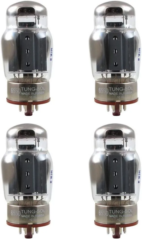 Quad of Tung-Sol 6550 New Production Power Vacuum Tube