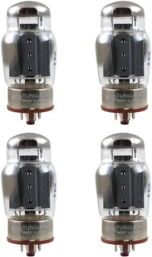 Quad of Tung-Sol 6550 New Production Power Vacuum Tube
