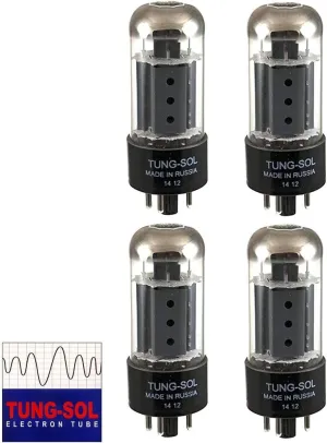 Quad of Tung-Sol 7591A New Production Power Vacuum Tube