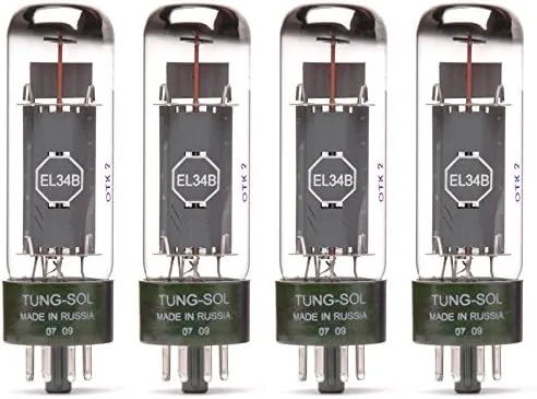 Quad of Tung-Sol EL34B New Production Power Vacuum Tube