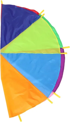 Rainbow Umbrella Game Props Rainbow Parachute Gymnastics Parachute Small Parachute for Trampoline Tent Cover Gym Parachute Parachute Christmas Parachute Cloth