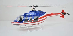 RC Helicopter 470 Bell ARF Stars and Stripes Pre-Painted fuselage KIT Version