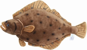 Realistic Atlantic Halibut Fish Stuffed Animal Plush Toy, Lifelike Atlantic Halibut Animal Plushies Simulation Animals Doll