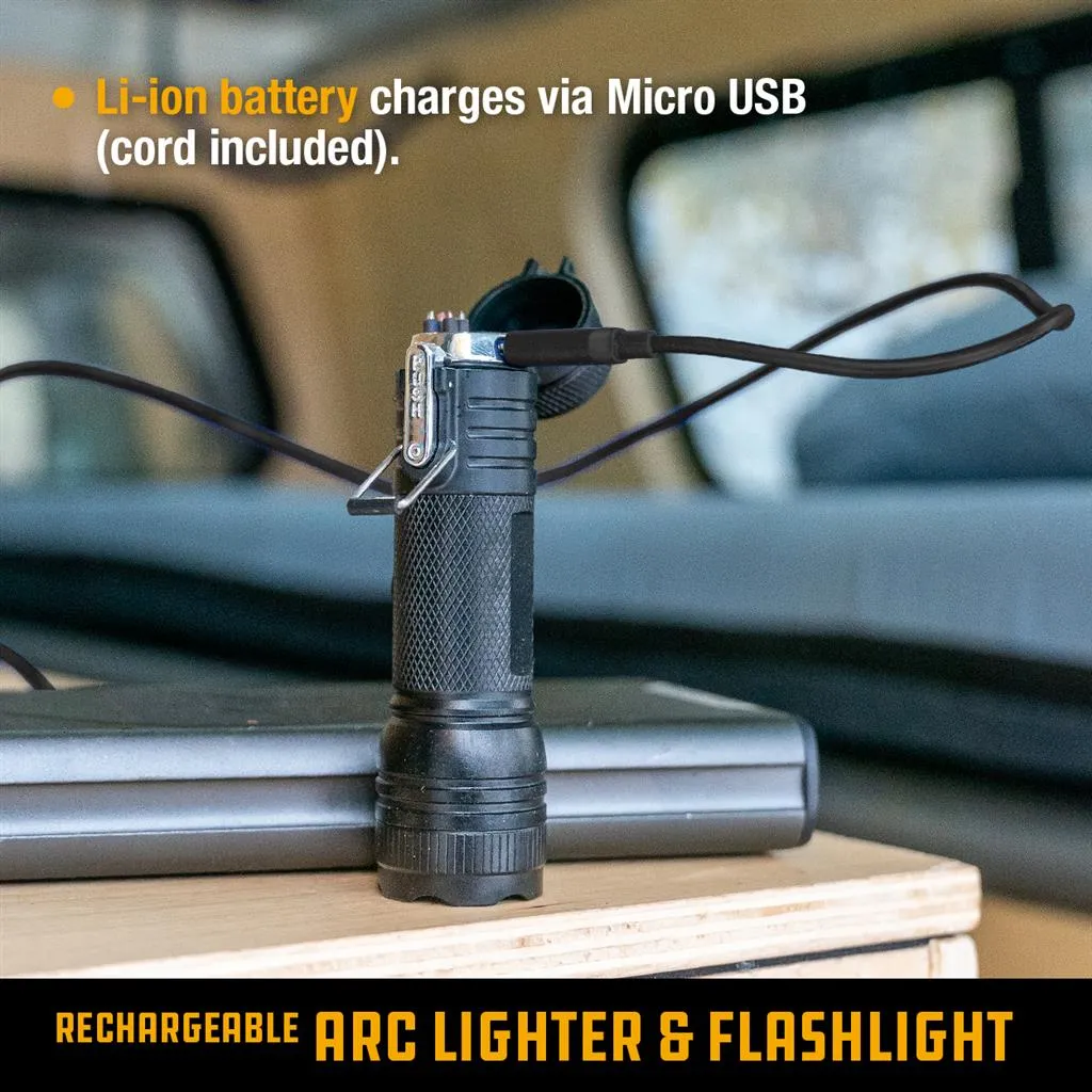 Rechargeable ARC Lighter & LED Flashlight