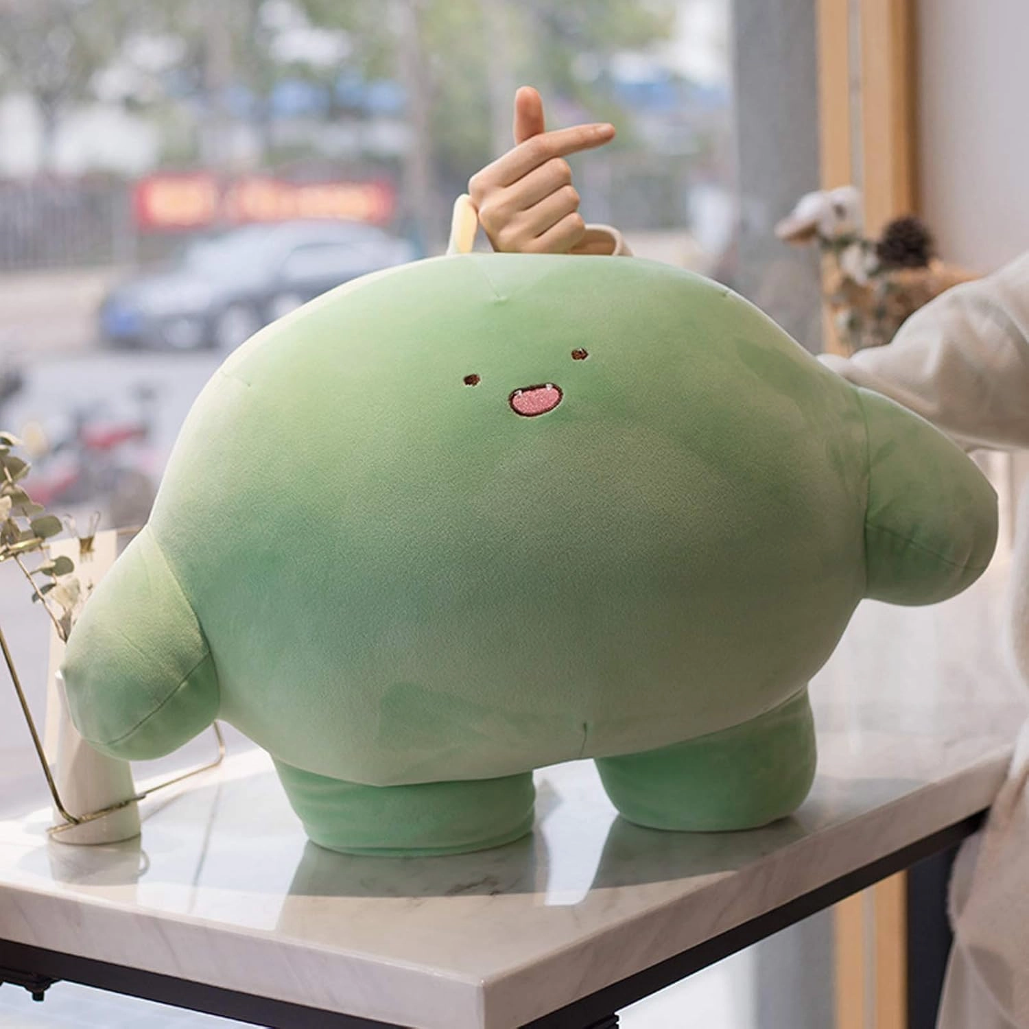 REFAHB 15.7 inch Cute Dinosaur Plush Stuffed Animal Body Pillow Fat Cartoon Cylindrical Body Pillows for Kids, Super Soft Hugging Toy Gifts for Bedding, Kids Sleeping Nap Kawaii Pillow