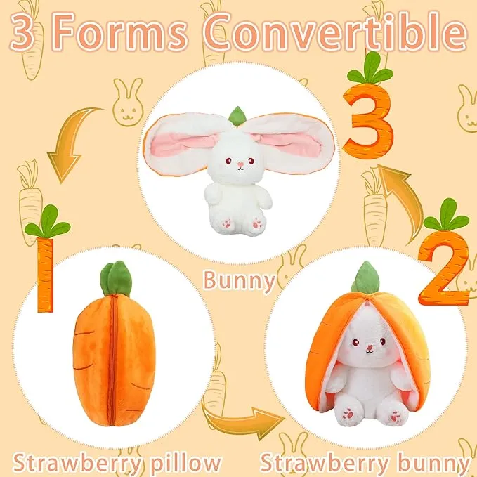 Reversible Carrot Bunny Cuddly Toy