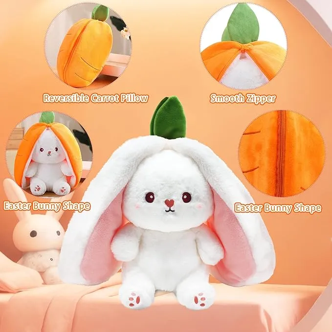 Reversible Carrot Bunny Cuddly Toy