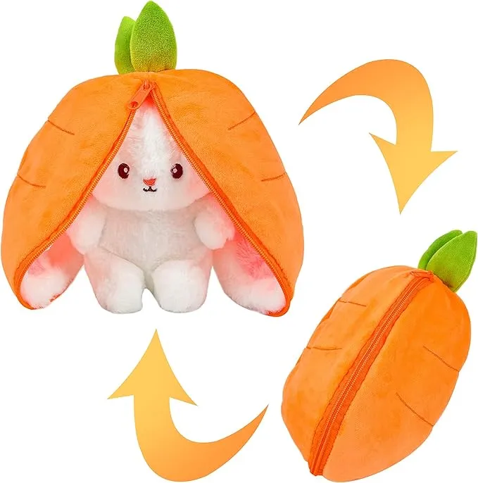 Reversible Carrot Bunny Cuddly Toy