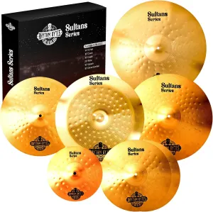 Rhythm Bytes Cymbal Set - New Sultans Series | Complete 7-pcs Drums Set Cymbal Pack Includes 14" Hi-Hats, 16" Fast Crash, 18" Crash, 20" Ride, 10" Splash, 18" China