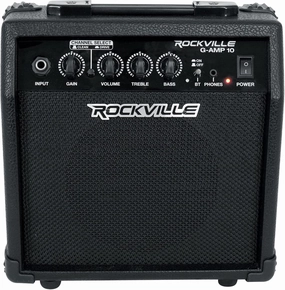 Rockville G-AMP 10 Watt Guitar Amplifier Amp with Bluetooth   Clean/Distortion