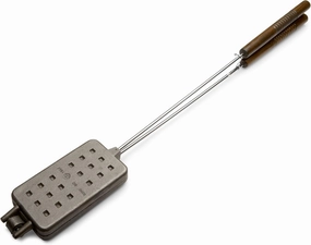 Rome 1405 Waffle Iron with Steel and Wood Handles