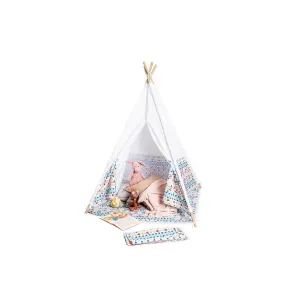 Rootz Kids Tipi Naira Tent - Indoor Playhouse - Children's Teepee - With Window - Polyester & Wood - 120cm x 120cm x 155cm